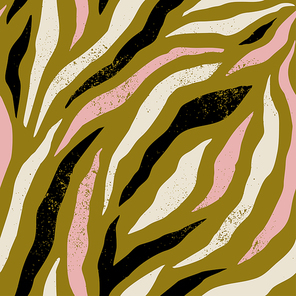 Background with colorful Zebra skin pattern. Trendy hand drawn textures