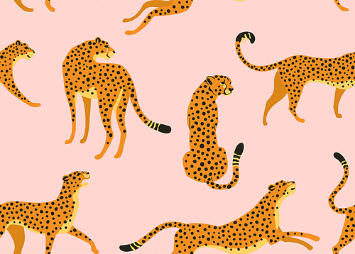 abstract leopard . vector seamless texture. trendy illustration