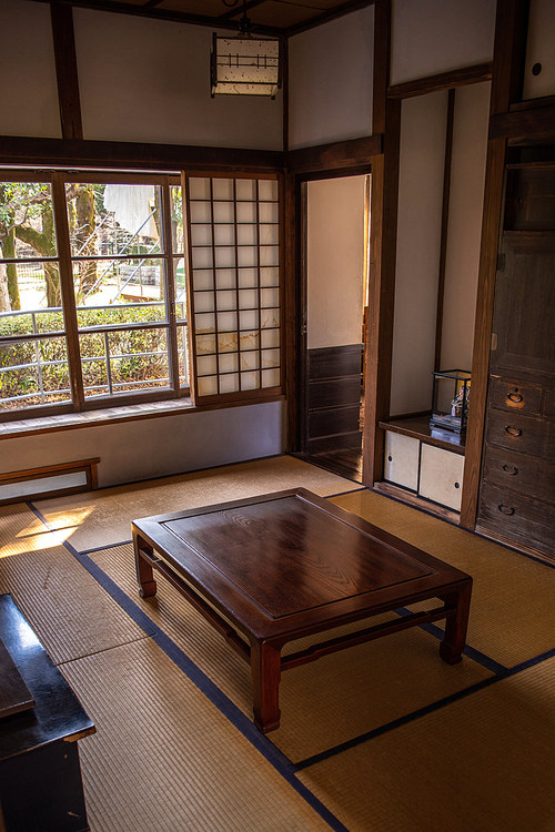 일본 전통 가옥의 실내 모습.