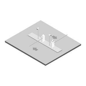 주차장 입구 차량인식 카메라  일러스트