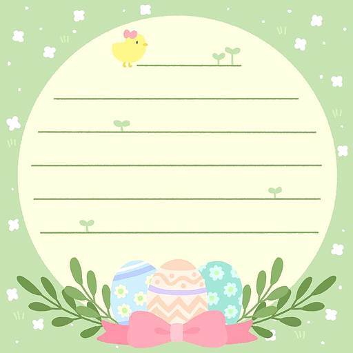 Easter letter paper