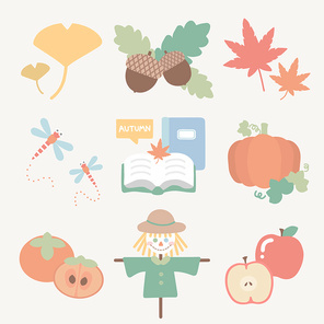 가을 상징 일러스트 이미지 모음