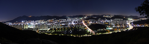 한국 경기도 안양시의 야경