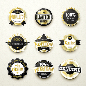 premium quality gorgeous golden labels collection over beige