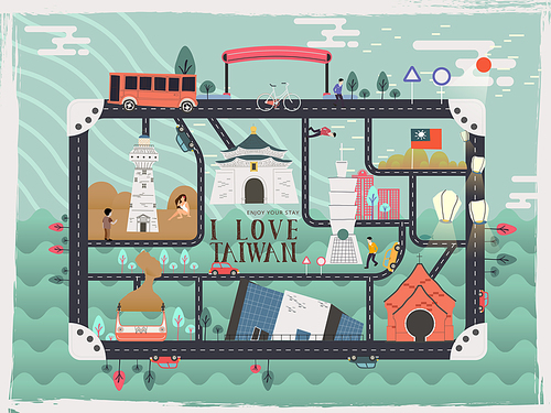creative Taiwan travel elements toy kit design