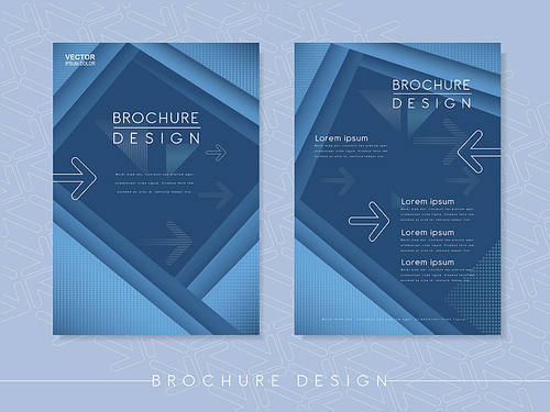 modern poster template design with streak element in blue