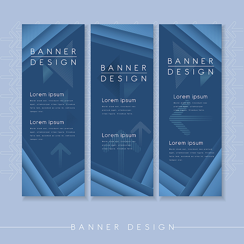 modern banner template design with streak element in blue