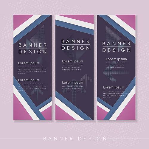 modern banner template design in purple and blue