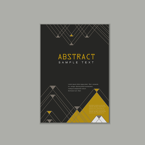 elegant brochure template design with triangle elements