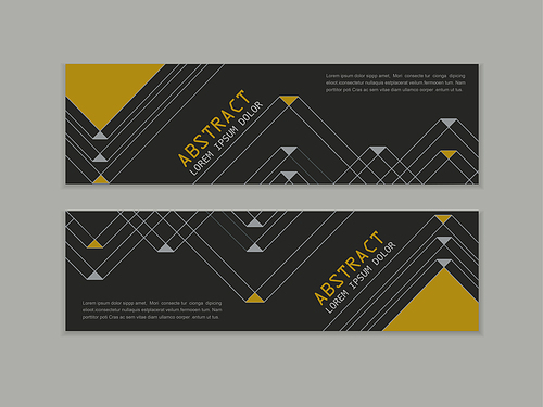 elegant banner template set design with triangle elements