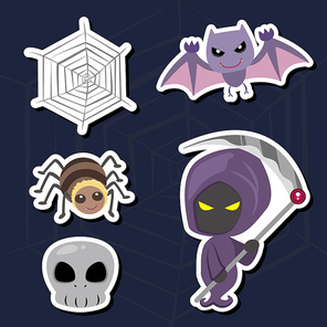 vector illustration of collection of Halloween icon set