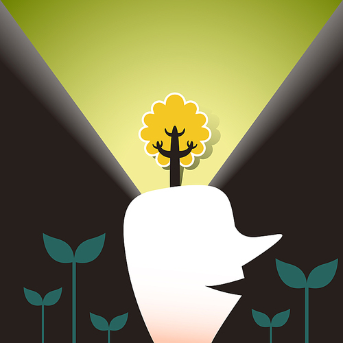 flat design vector illustration concept of growth