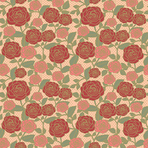 elegant seamless floral pattern with roses over lovely background