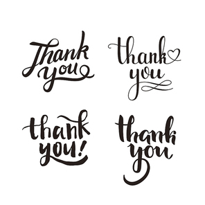 lovely handwritten Thank you calligraphy design collection