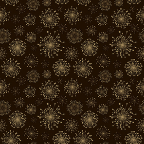 seamless radial flower pattern over brown background