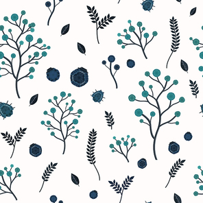 seamless pattern with  elements over white background