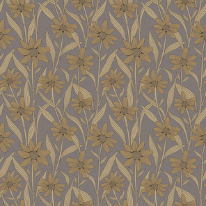 graceful vintage seamless floral pattern in brown background