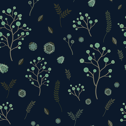 adorable floral seamless pattern over dark background