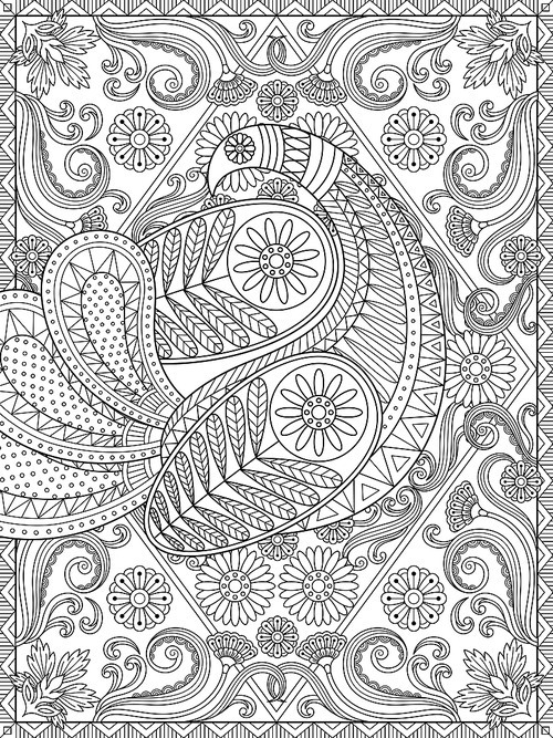 Splendid adult coloring page, elegant peacock is showing off its feather, floral and geometric elements, stress relief coloring page