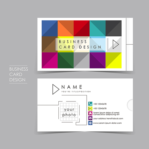 colorful brick vector business card set template design