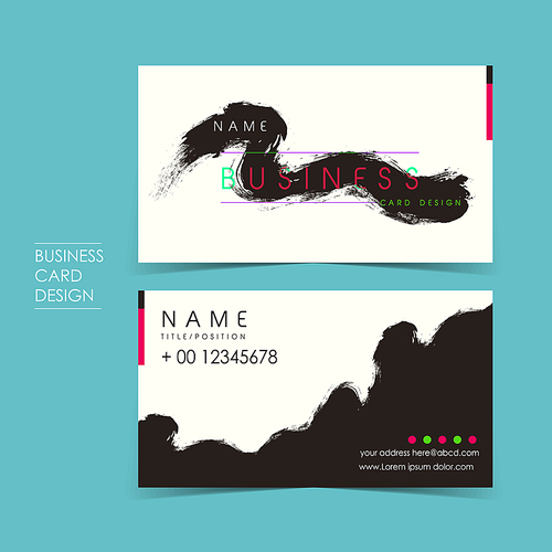 professional brush vector business card set template design