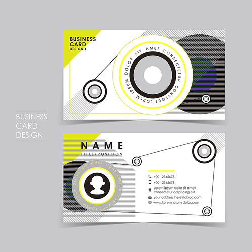 vector business card set template with design sense