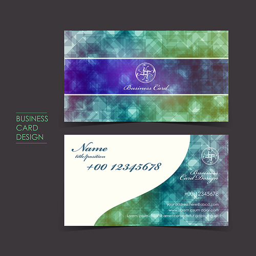 elegant sparkle vector business card set template design