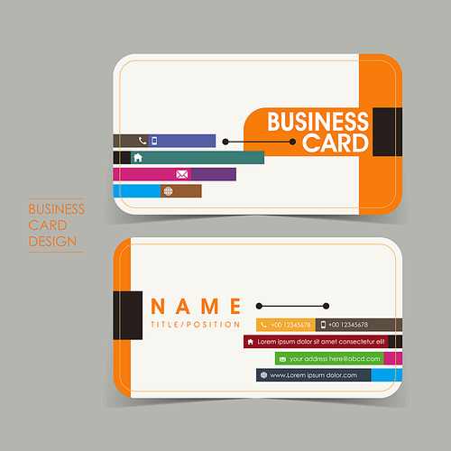 simple vector business card set template design