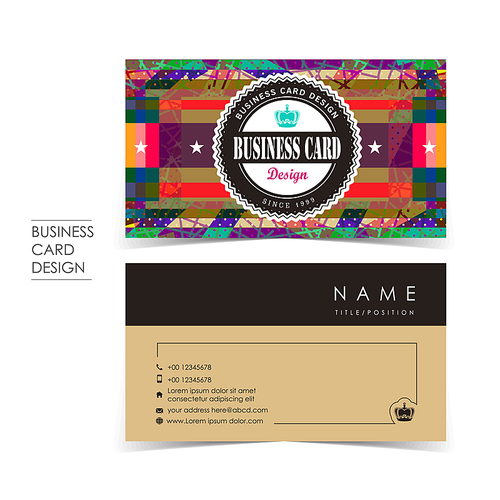 modern pattern vector business card set template design