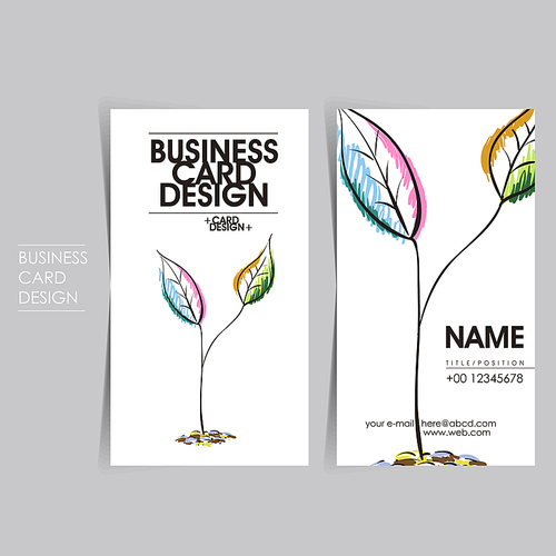 hand drawn style vector business card set template design