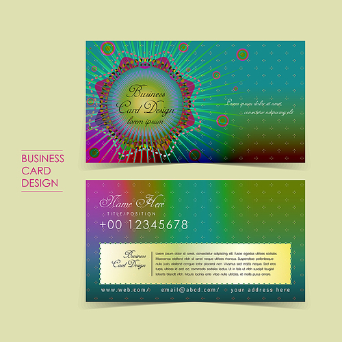 bohemian style vector business card set template design