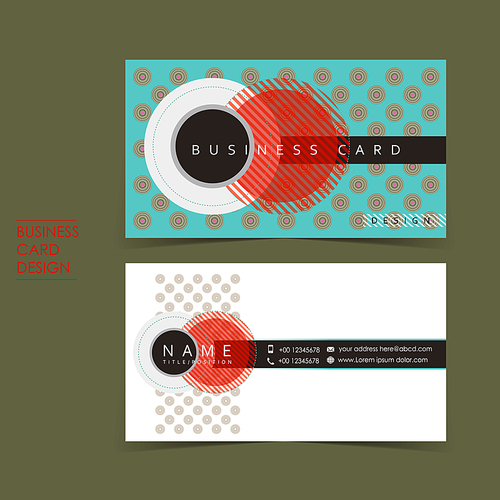 strong contrast vector business card set template design