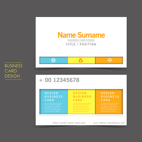 simple vector business card set template design