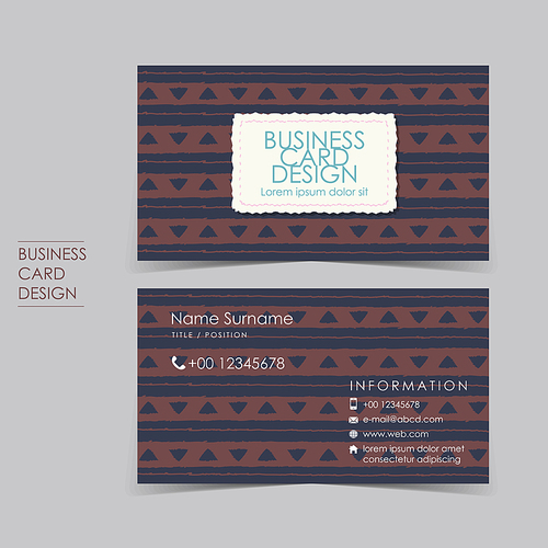 simple casual vector business card set template design