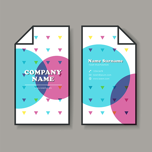 vector abstract creative business card design template