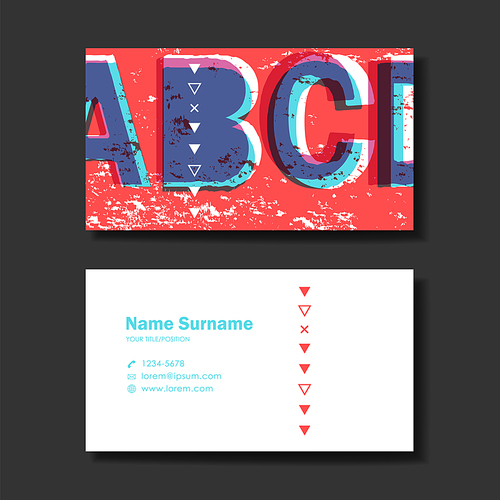 vector abstract creative business card design template of red