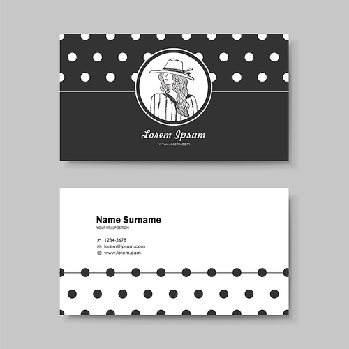 vector abstract creative business card design template of classic black