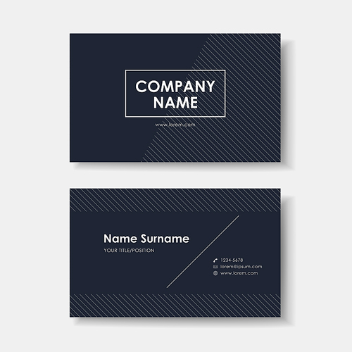 vector abstract creative business card design template of black minimalistic