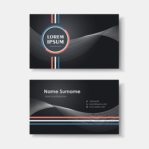 vector abstract creative business card design template