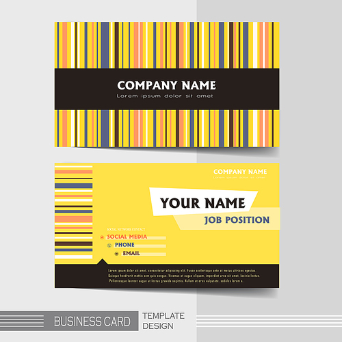 vector yellow and black stylish business card template