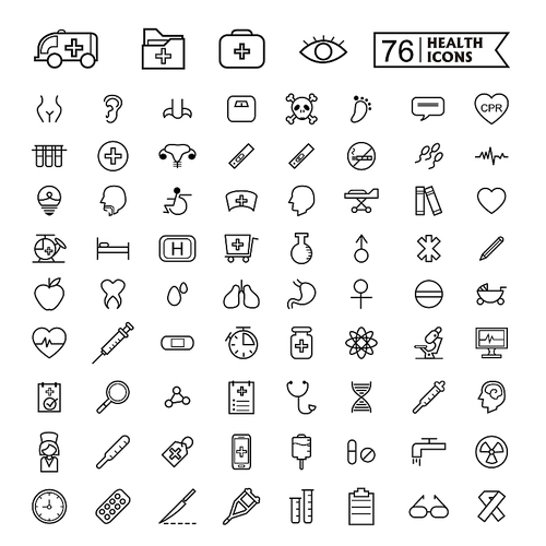 simple and trendy 76 thin line icon for medical concept