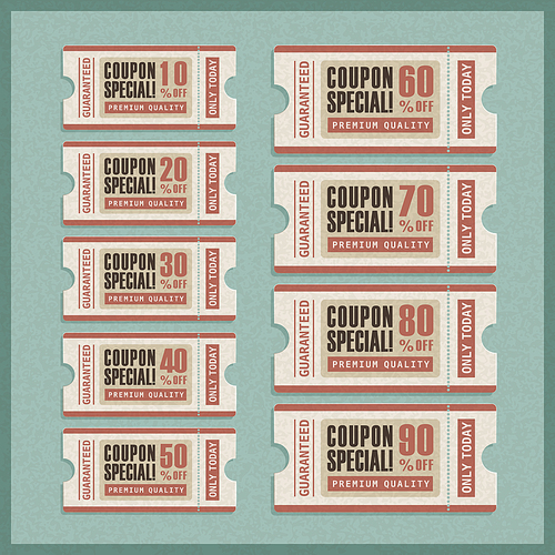 set of business labels and sale tags with retro style