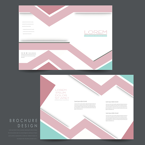 modern brochure template design with geometric line elements