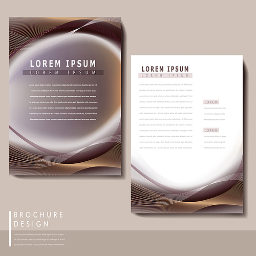 futuristic style brochure template design with streamline elements