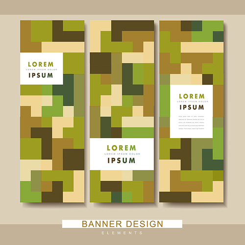 modern banner template set design with camouflage color elements