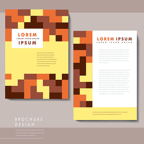 modern brochure template design with colorful block elements