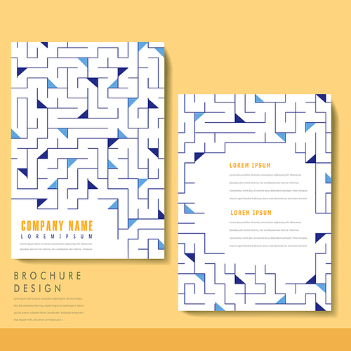 creative brochure template design with geometric elements