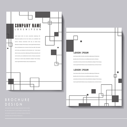 abstract brochure template design with geometric elements