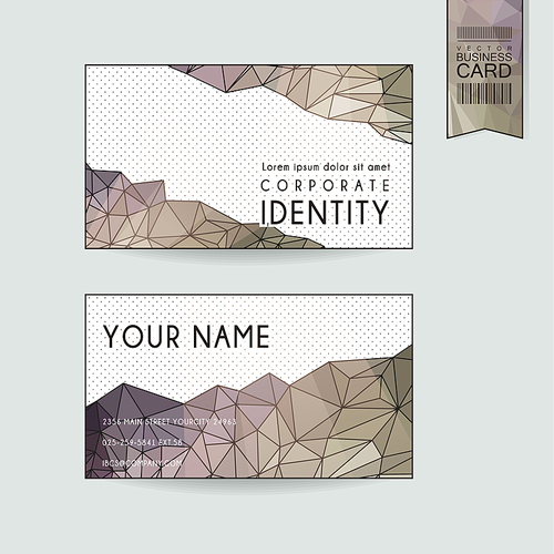 gorgeous business card design template with polygon elements