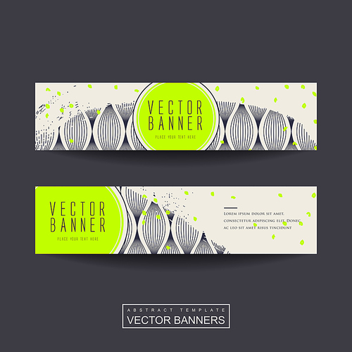 trendy banner template set design with elegant s